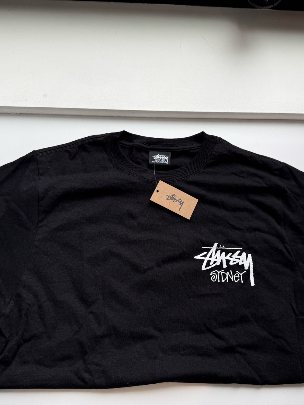 Stussy Sydney Black Graphic Tee Size S NWT